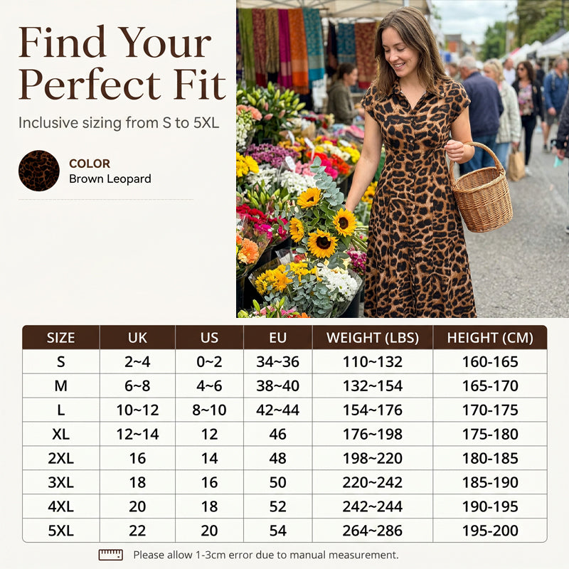 👗🐆 ¡50% DE DESCUENTO! Elegante vestido de mujer con estampado de leopardo y cuello solapa – Sofisticado, moldeador de figura, ideal para oficina, cenas y ocasiones especiales ✨