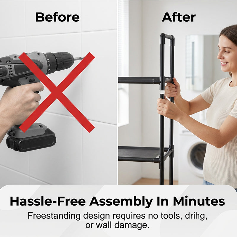 🔥¡ÚLTIMO DÍA DE OFERTA!❤️‍🔥Estantes Organizador Sin Taladros para Baño y Lavandería