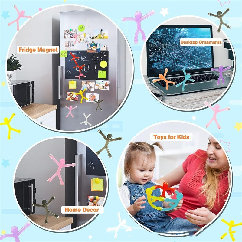 🧲 Figuras Humanoides Magnéticas Multiusos Flexibles Antiestrés para Nevera