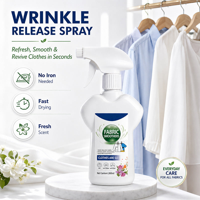 🥳GRAN OFERTA 2026🥳💞¡Más de 50 MIL UNIDADES VENDIDAS!👔❤️‍🔥50% DE DESCUENTO! Spray antiarrugas para eliminación instantánea de arrugas en telas