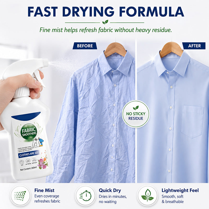 🥳GRAN OFERTA 2026🥳💞¡Más de 50 MIL UNIDADES VENDIDAS!👔❤️‍🔥50% DE DESCUENTO! Spray antiarrugas para eliminación instantánea de arrugas en telas