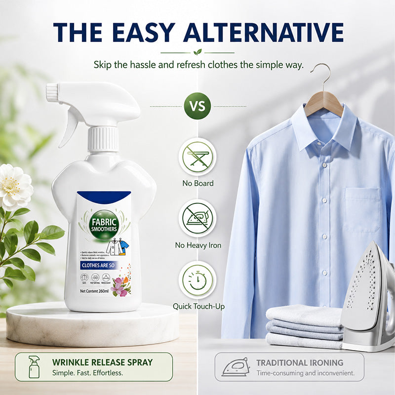 🥳GRAN OFERTA 2026🥳💞¡Más de 50 MIL UNIDADES VENDIDAS!👔❤️‍🔥50% DE DESCUENTO! Spray antiarrugas para eliminación instantánea de arrugas en telas