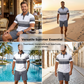 👕 Conjunto de camisa y pantalones cortos 2 piezas para hombre – cómodo, transpirable y versátil para verano, ocio y viajes ☀️🩳
