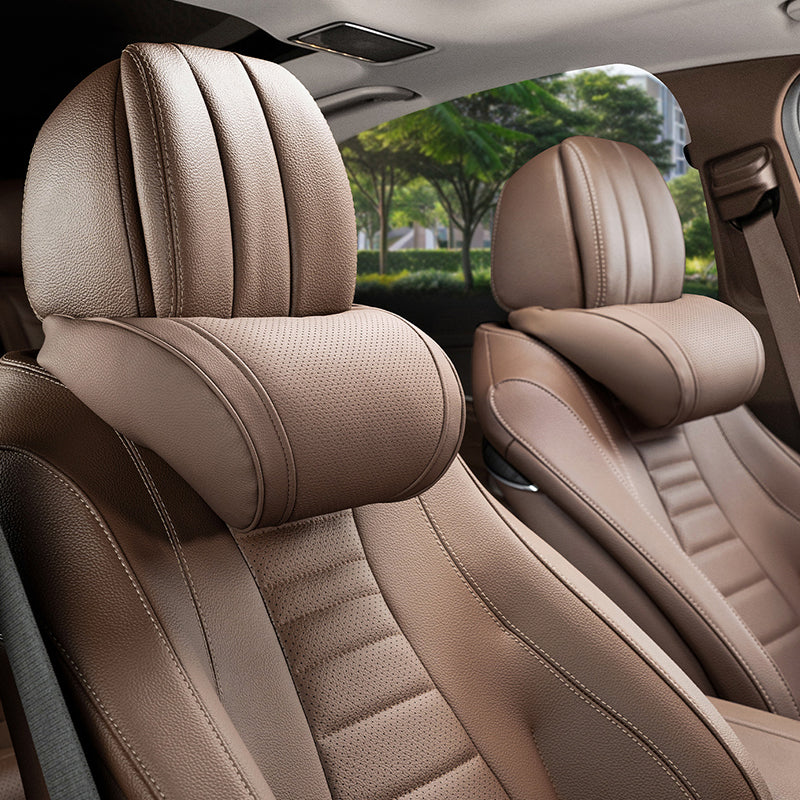🏆 ¡OFERTA LIMITADA 50% DESCUENTO! 🚗 Juego de reposacabezas y soporte lumbar ergonómico para asientos de coche