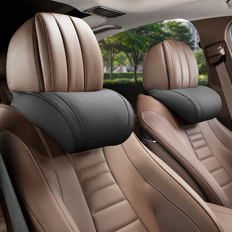 🏆 ¡OFERTA LIMITADA 50% DESCUENTO! 🚗 Juego de reposacabezas y soporte lumbar ergonómico para asientos de coche
