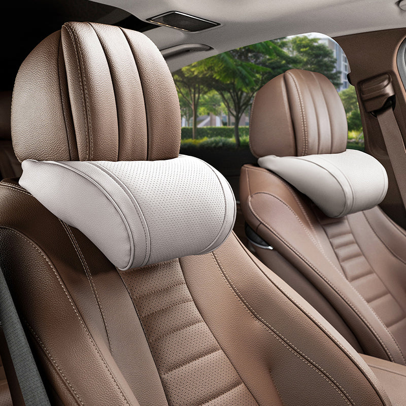 🏆 ¡OFERTA LIMITADA 50% DESCUENTO! 🚗 Juego de reposacabezas y soporte lumbar ergonómico para asientos de coche