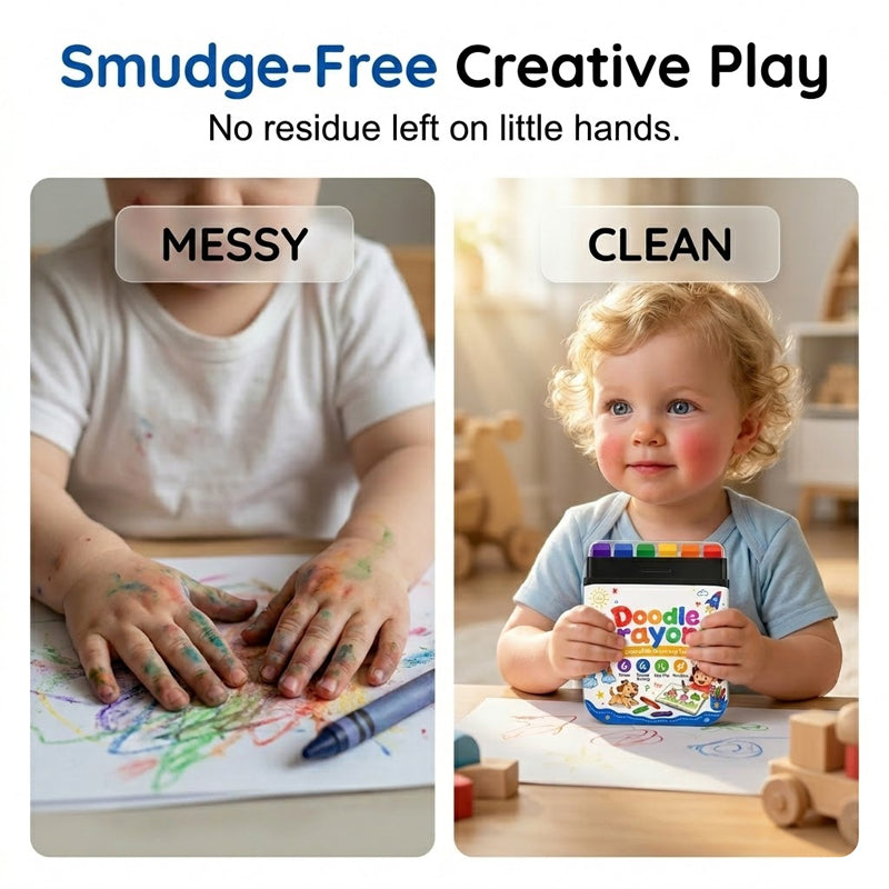 🖍️🧽👶Lápices de cera borrables para niños – 6 colores – seguros para los más pequeños