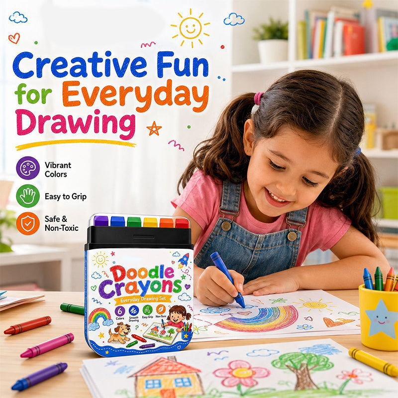 🖍️🧽👶Lápices de cera borrables para niños – 6 colores – seguros para los más pequeños