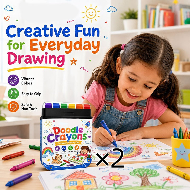 🖍️🧽👶Lápices de cera borrables para niños – 6 colores – seguros para los más pequeños