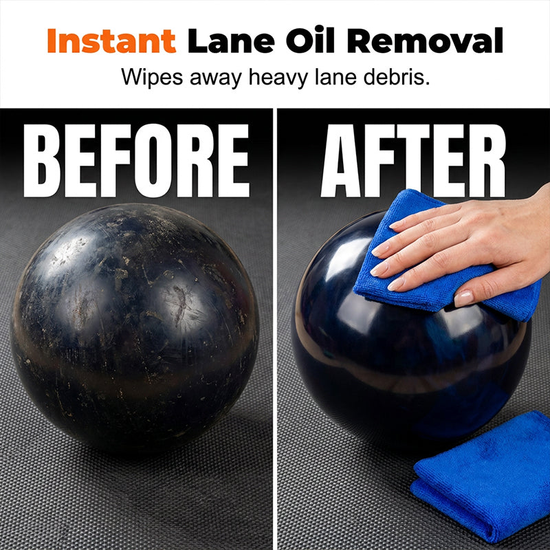 🥳 ¡REBAJAS 2026! +50.000 vendidos 🎳💪🔥 50% de descuento limpiador profesional de bolas de bolos 🧼 Elimina el aceite al instante + paño premium. Bola como nueva en cada partida!✨