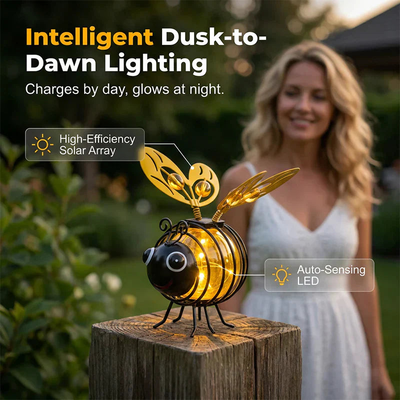 🐝Luz Solar de Abeja Colgante para Exterior - Regalo Ideal para Amantes de Plantas, Madres o Cualquier Persona Alegre❤️