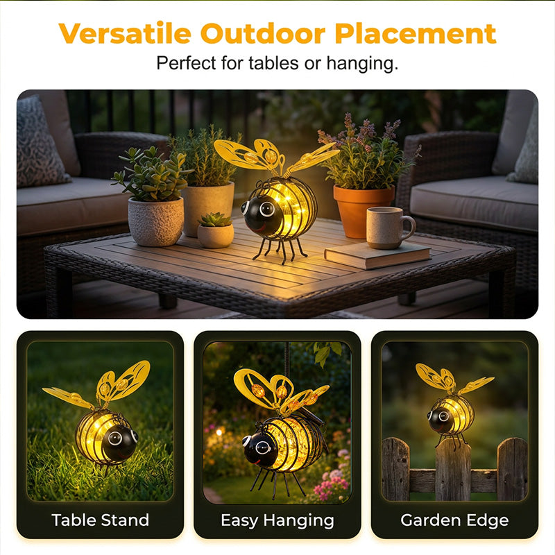 🐝Luz Solar de Abeja Colgante para Exterior - Regalo Ideal para Amantes de Plantas, Madres o Cualquier Persona Alegre❤️