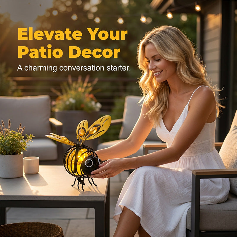 🐝Luz Solar de Abeja Colgante para Exterior - Regalo Ideal para Amantes de Plantas, Madres o Cualquier Persona Alegre❤️