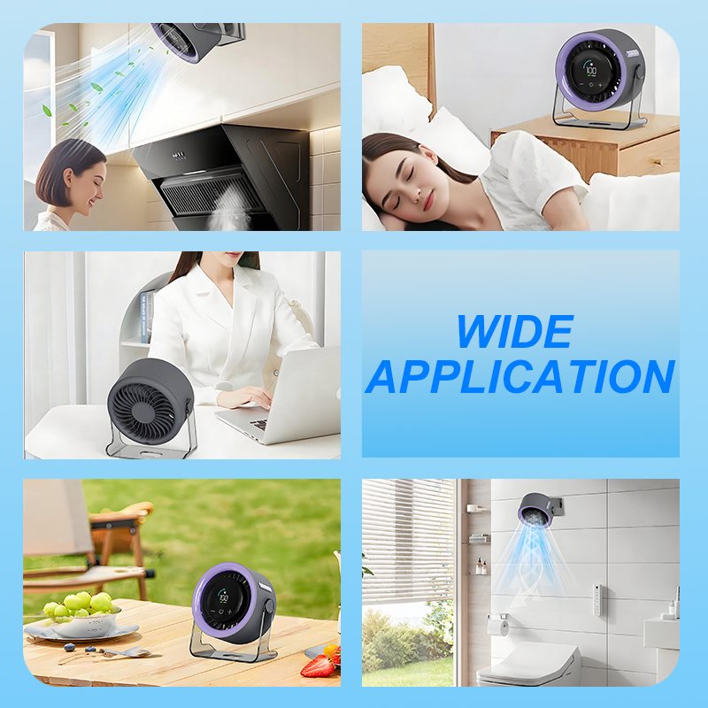 Mini Ventilador de Escritorio con 100 Velocidades y Pantalla Digital