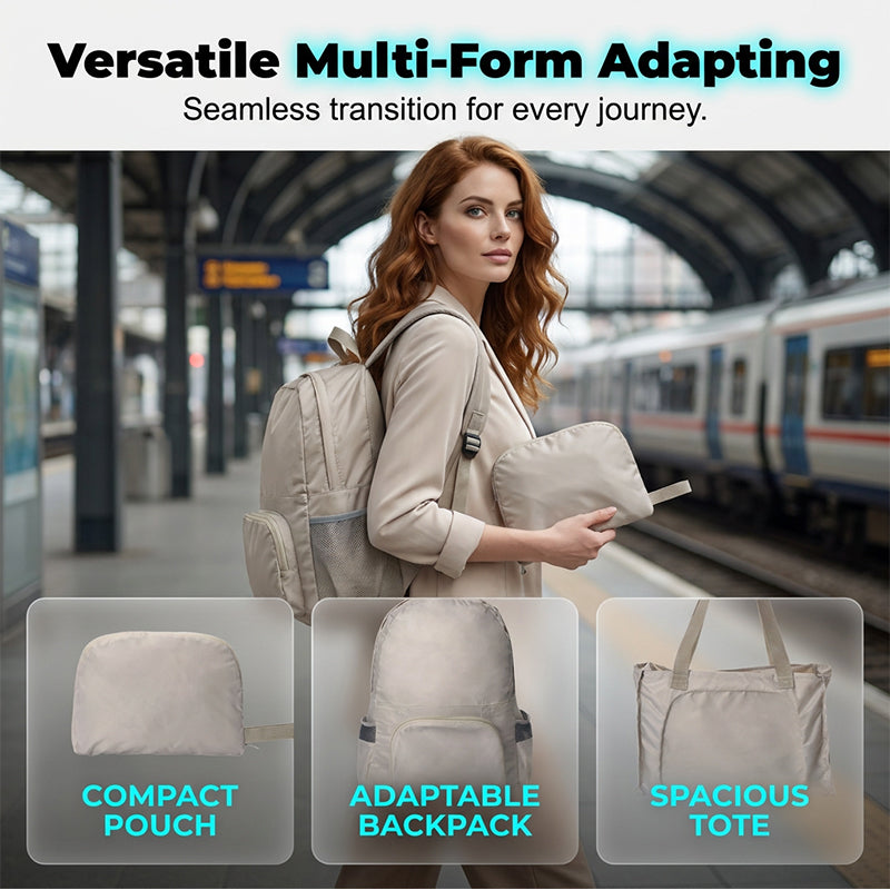 💧 Mochila de Viaje Ligera, Impermeable, Plegable y Multiusos 🎒