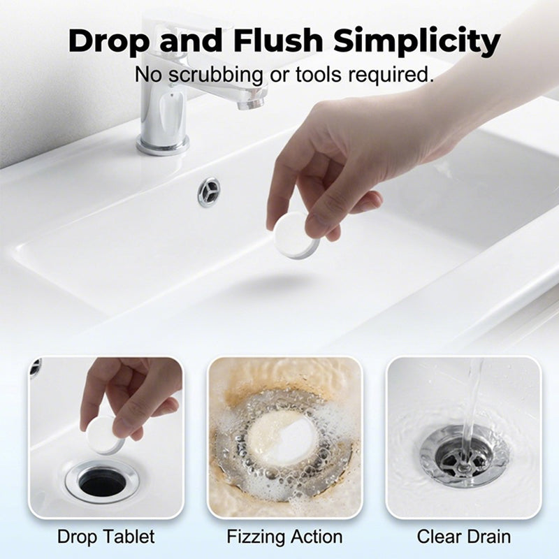 💥 Tabletas Desatascadoras de Cañerías Potentes – Desatasca Desagües y Tubos Sin Esfuerzo! 🛁 Rápido y Eficaz – Ideal para Cocina y Baño. 🧼 Seguro para Cañerías