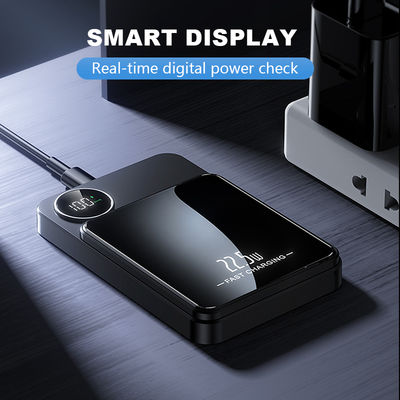 🔋✨Cargador Magnético Profesional para Viajeros y Profesionales 🧲 | Cable 22,5W e Inalámbrico 15W | 10.000 mAh | Envío Rápido💥