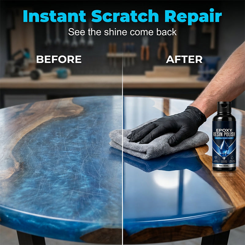 🥳GRAN OFERTA 2026🥳💞¡Más de 50 MIL unidades vendidas!✨🎨 50% DE DESCUENTO! Pulidor de resina epoxi alto brillo – Restaura transparencia cristalina, elimina micro rayas. Fácil de aplicar con un paño, brillo profesional! 💎🛠️