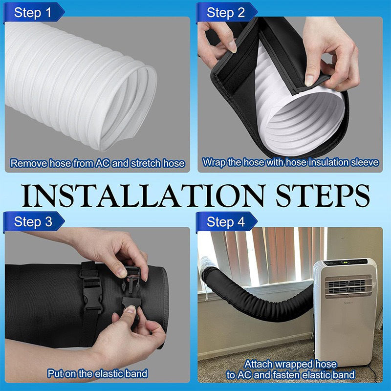 🌀 ¡50% DE DESCUENTO! ❄️ Funda para manguera de aire acondicionado portátil: aislante y a prueba de polvo, reduce la condensación y protege la manguera. Perfecta para días calurosos, fácil instalación y material duradero. 🌬️✨