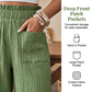 👖 ¡50% DE DESCUENTO AHORA!🌿 Pantalones casuales unisólidos para mujer, corte holgado – tiro alto, pierna ancha y textura arrugada – Pantalones cómodos para descanso ✨