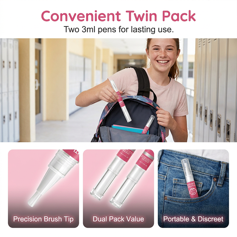💅 Lápiz anti-morders uñas para niños y adultos 😖 Elimina el hábito de morderse las uñas y chupar pulgares, fórmula suave de plantas con sabor amargo potente, aplicador de pincel preciso, seguro para todas las edades