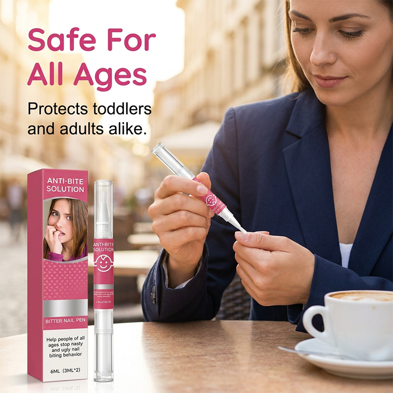 💅 Lápiz anti-morders uñas para niños y adultos 😖 Elimina el hábito de morderse las uñas y chupar pulgares, fórmula suave de plantas con sabor amargo potente, aplicador de pincel preciso, seguro para todas las edades
