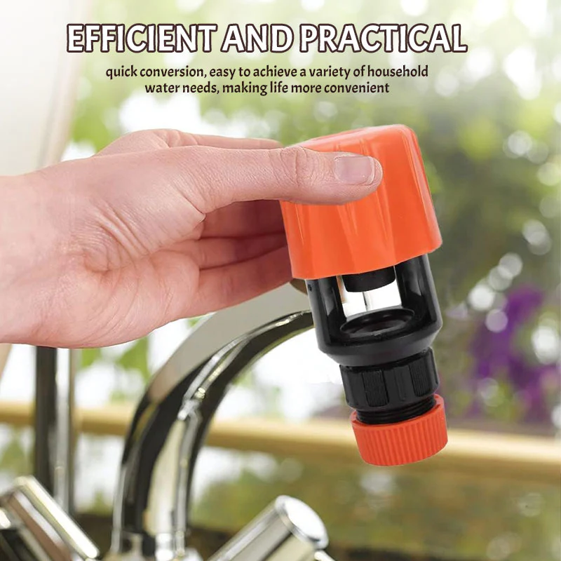 Adaptador universal para grifo de cocina, compatible con manguera de jardín, montaje sin herramientas para interior y exterior