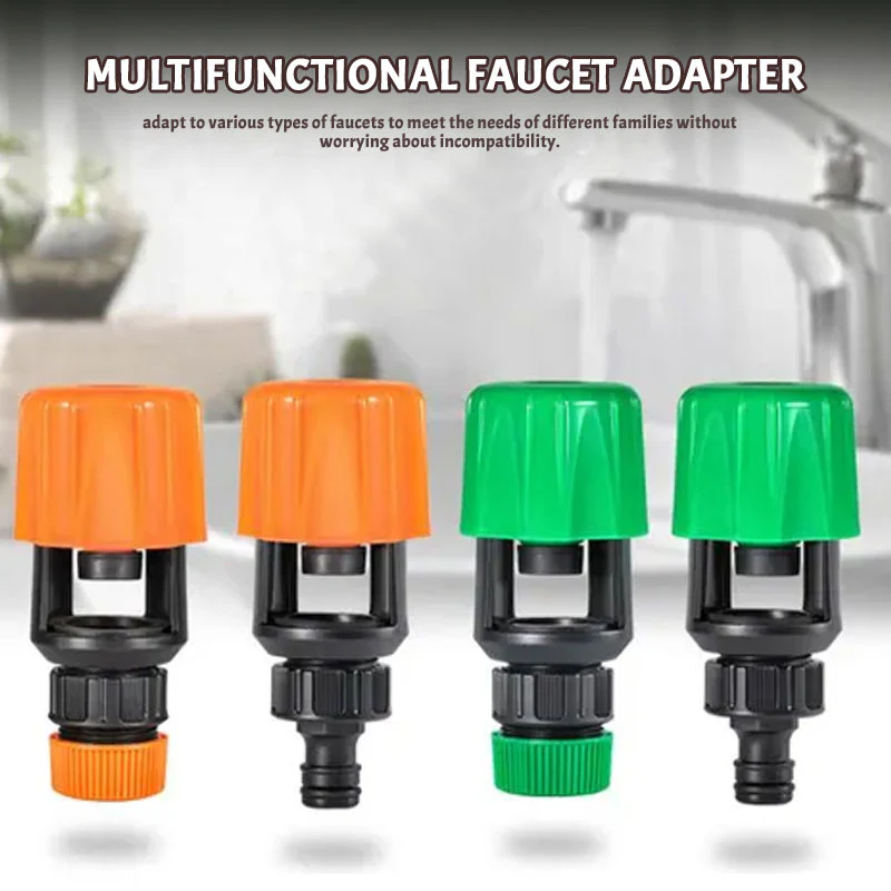 Adaptador universal para grifo de cocina, compatible con manguera de jardín, montaje sin herramientas para interior y exterior