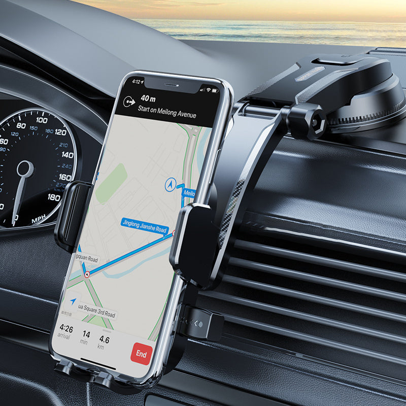 🚗 Soporte de teléfono multifuncional para coche con ventosa 📱