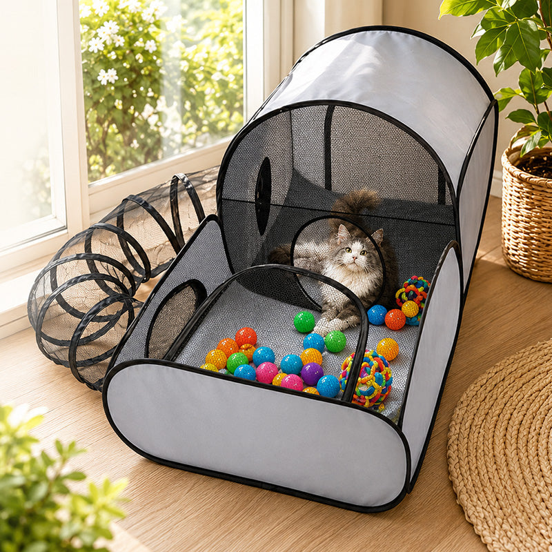 ⏳¡50% DE DESCUENTO POR TIEMPO LIMITADO!⏰Túnel grande para gatos, ideal para jugar y descansar🐈🐈‍⬛🏠