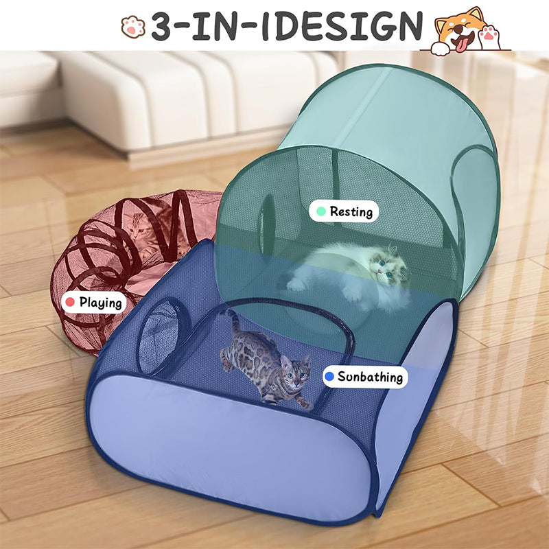 ⏳¡50% DE DESCUENTO POR TIEMPO LIMITADO!⏰Túnel grande para gatos, ideal para jugar y descansar🐈🐈‍⬛🏠