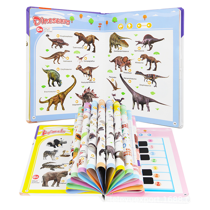 Juguete educativo interactivo en español para niños de 1 a 6 años. Libro de sonidos bilingüe para el aprendizaje temprano. Juguete interactivo con más de 300 palabras y 13 temas, una excelente opción de regalo para niños pequeños.