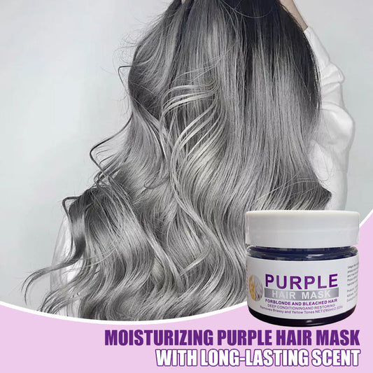 Mascarilla capilar morada hidratante con aroma de larga duración 💜✨
