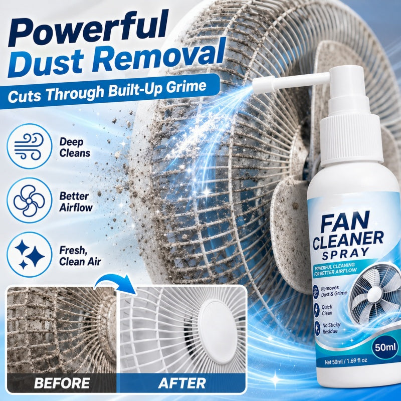 🧴 Spray Limpiador Multiusos para Ventiladores y Aire Acondicionado 💨 Desintegra Polvo y Grasa Sin Fregar, Boquilla Delgada para Zonas Difíciles, Devuelve el Brillo Original, Seguro para Plástico y Metal