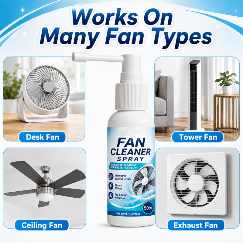 🧴 Spray Limpiador Multiusos para Ventiladores y Aire Acondicionado 💨 Desintegra Polvo y Grasa Sin Fregar, Boquilla Delgada para Zonas Difíciles, Devuelve el Brillo Original, Seguro para Plástico y Metal