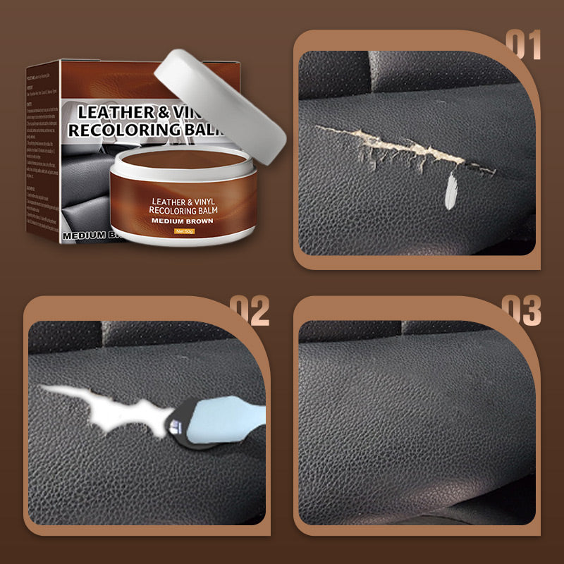 【Crema Restauradora de Cuero】👜✨ Repara y restaura el color del cuero en coches, sofás, zapatos y más. 🔧👢