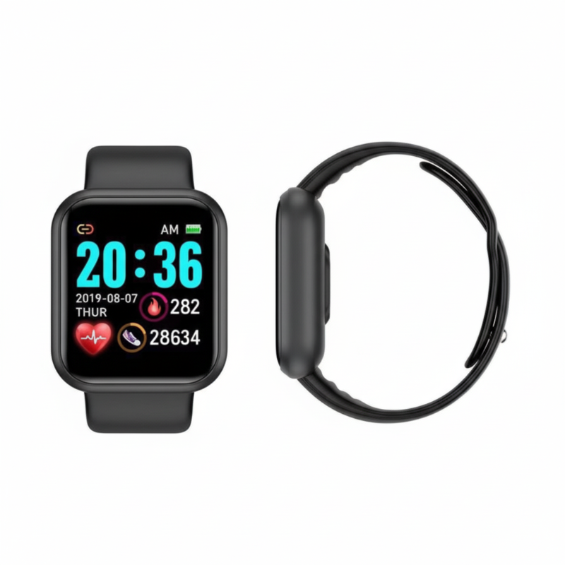 ⌚ Pulsera Inteligente Deportiva con Monitoreo de Salud 24h 🫀 Frecuencia Cardíaca, Presión y Oxígeno en Sangre, Modos Multideporte, Carga USB Directa, Notificaciones Inteligentes, Diseño Ligero de Aleación de Titanio