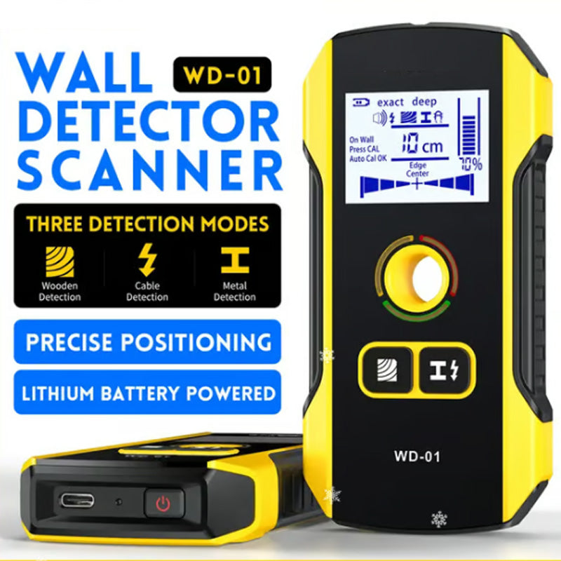 🛠️ ¡50% DE DESCUENTO POR TIEMPO LIMITADO! ✨ Detector de Metales y Escáner de Vigas 6 en 1 – Pantalla LCD, Calibración Automática, Recargable 🔋