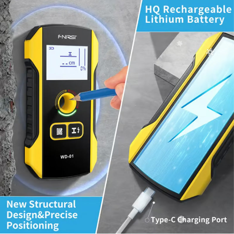 🛠️ ¡50% DE DESCUENTO POR TIEMPO LIMITADO! ✨ Detector de Metales y Escáner de Vigas 6 en 1 – Pantalla LCD, Calibración Automática, Recargable 🔋