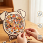 🐶 Adorable Dog-Shaped Wooden Jigsaw Puzzle