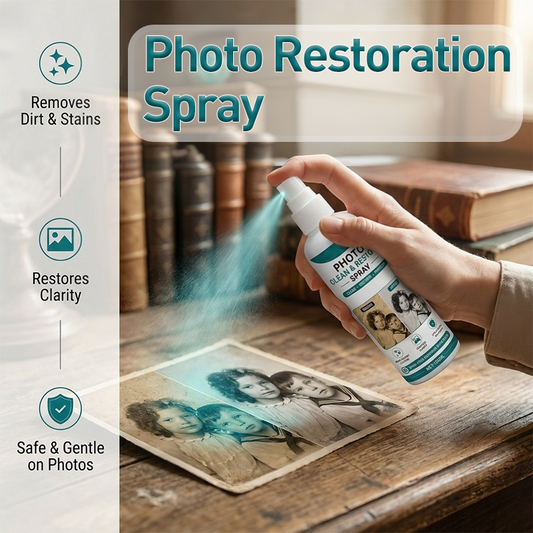 ✨ Spray Restaurador de Fotos Antiguas Kineshinex | ¡50% DESCUENTO AHORA! Repara fotos desgastadas, rayadas y descoloridas sin daños químicos
