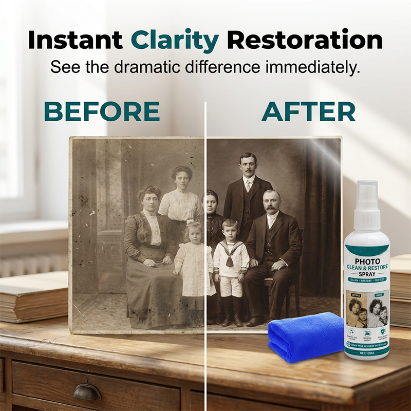 ✨ Spray Restaurador de Fotos Antiguas Kineshinex | ¡50% DESCUENTO AHORA! Repara fotos desgastadas, rayadas y descoloridas sin daños químicos