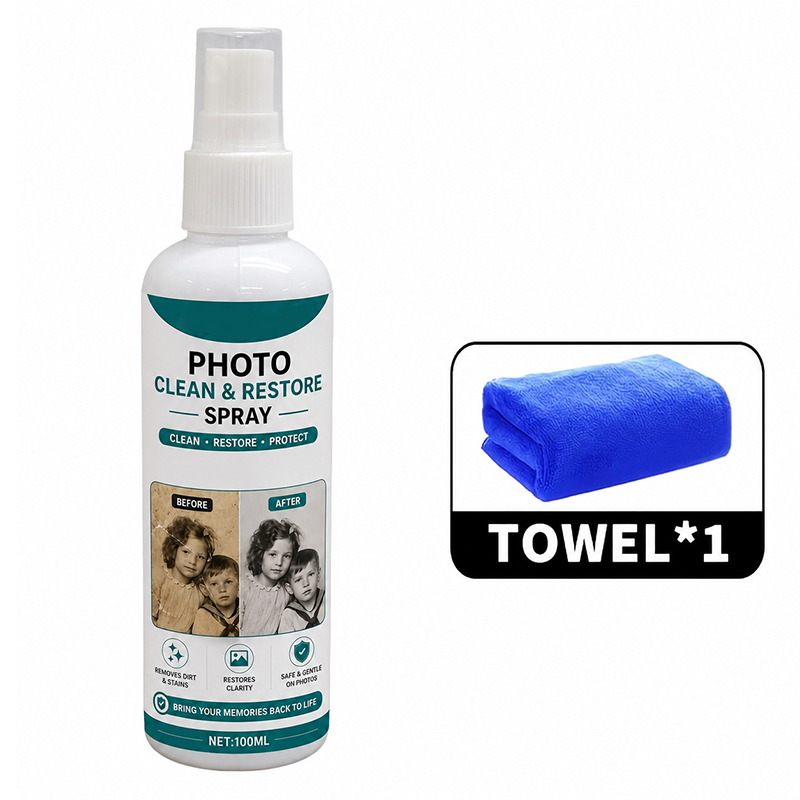 ✨ Spray Restaurador de Fotos Antiguas Kineshinex | ¡50% DESCUENTO AHORA! Repara fotos desgastadas, rayadas y descoloridas sin daños químicos