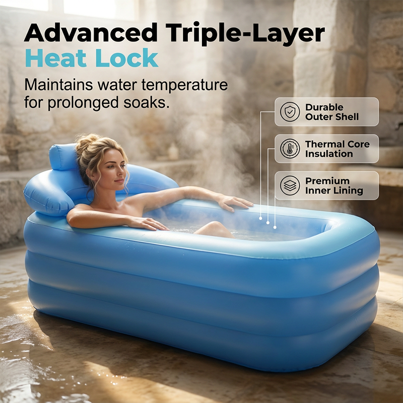 Baño inflable aislado de tres capas