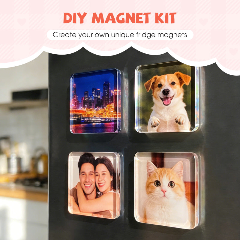 📢📢 ¡50 % DE DESCUENTO!!! ⏰ Kit de bricolaje con imanes para nevera de acrílico transparente