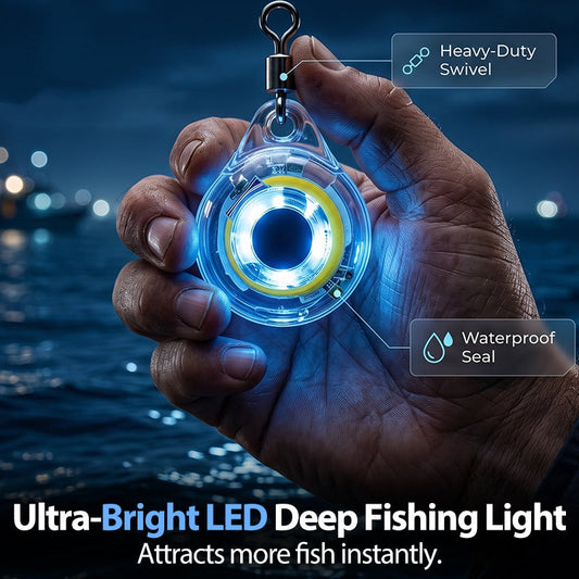 🐟 Luz LED Subacuática para Pesca Nocturna Ultrabrillante | Soluciona el problema de no atraer peces en aguas profundas, 4 colores impermeable compacta de larga duración