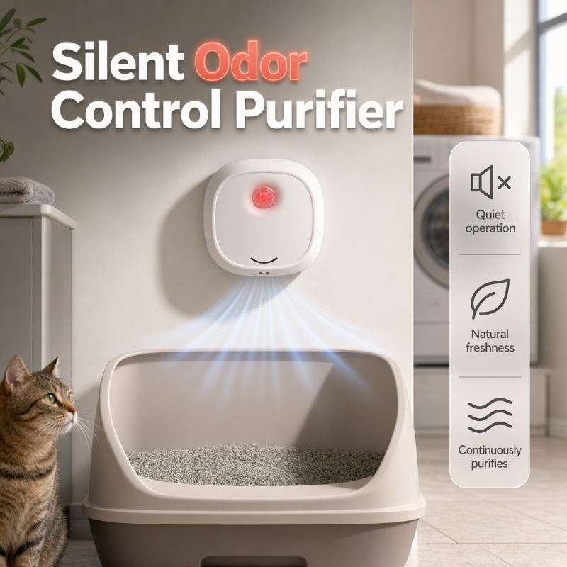 🔥¡OFERTA LIMITADA 50% DE DESCUENTO! 🌬️Despídete de los olores desagradables con este eliminador inteligente y silencioso de olores para mascotas.