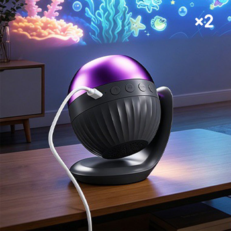 🌌 Proyector de Luz Nocturna Oceano Estrellado con Música para Dormitorios Infantiles