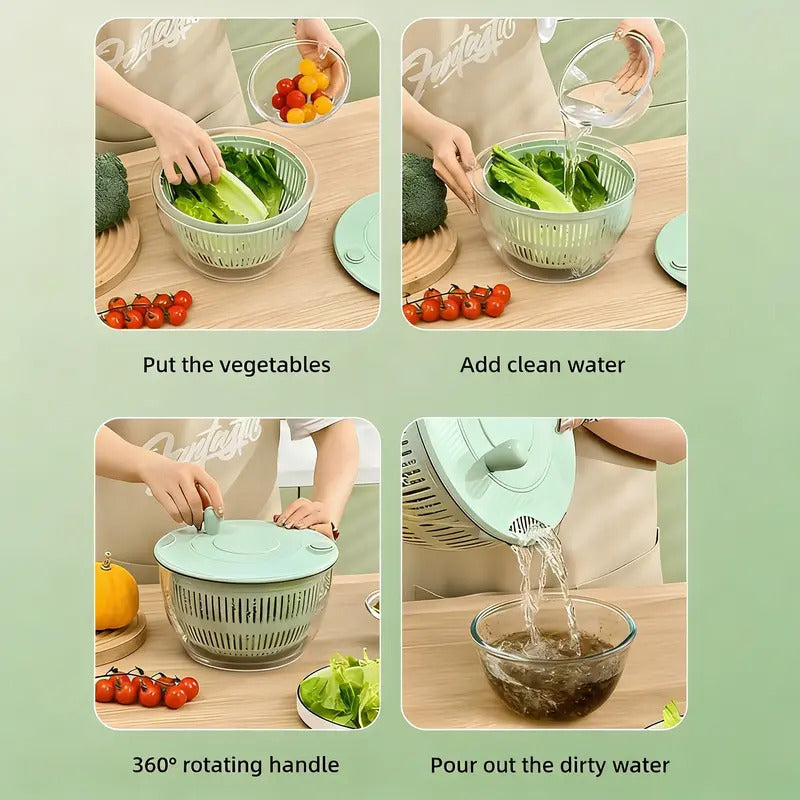 🥬 Cortadora y Centrifugadora de Verduras 8 en 1 | Descuento 50% OFF 🛒 Material Alimenticio Sin BPA, Cuchillas Intercambiables para Rallar, Cortar y Exprimir Cítricos