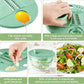 🥬 Cortadora y Centrifugadora de Verduras 8 en 1 | Descuento 50% OFF 🛒 Material Alimenticio Sin BPA, Cuchillas Intercambiables para Rallar, Cortar y Exprimir Cítricos